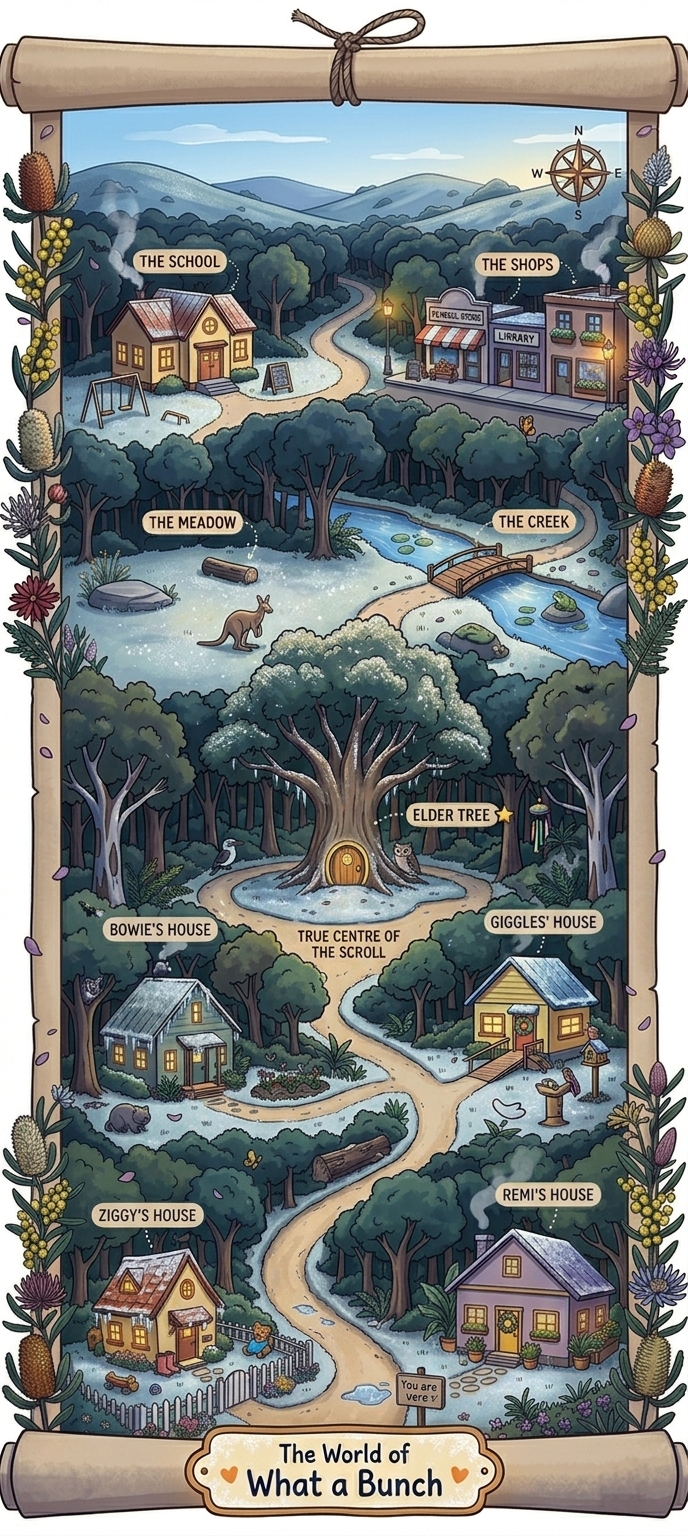 The World of What a Bunch map